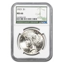1923 Peace Dollar MS-66 NGC (Green Label)