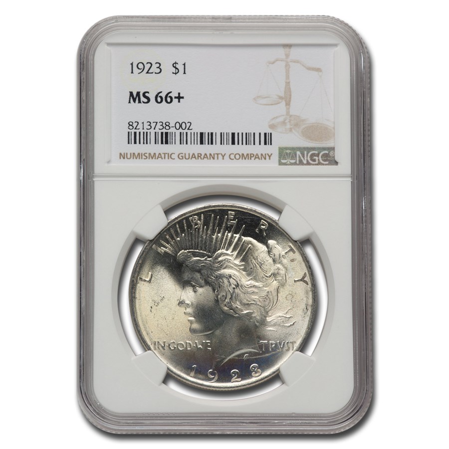 1923 Peace Dollar MS-66+ NGC