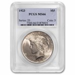 1923 Peace Dollar MS-66 PCGS