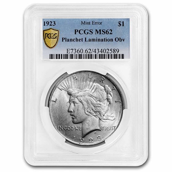 1923 Peace Dollar MS62 PCGS (Mint Error) 1923 Peace Dollar MS62 PCGS (Mint Error)