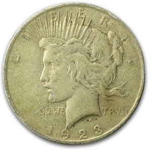 1923 Peace Dollar VF (VAM-1E, Broken Wing, Top-50) 1923 Peace Dollar VF (VAM-1E, Broken Wing, Top-50)