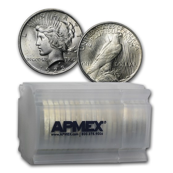 1923 Peace Silver Dollars BU (20-Coin Roll) 1923 Peace Silver Dollars BU (20-Coin Roll)