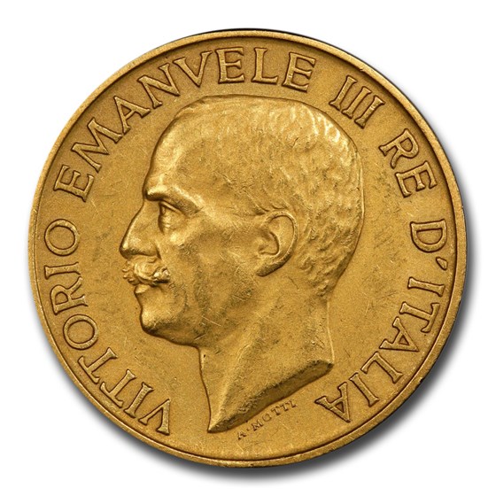 1923-R Italy Gold 100 Lire Vittorio Emanuele III MS-62 PCGS. 1923-R Italy Gold 100 Lire Vittorio Emanuele III MS-62 PCGS.