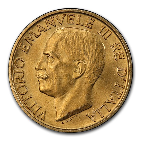 1923-R Italy Gold 20 Lire Vittorio Emanuele III MS-64 PCGS 1923-R Italy Gold 20 Lire Vittorio Emanuele III MS-64 PCGS