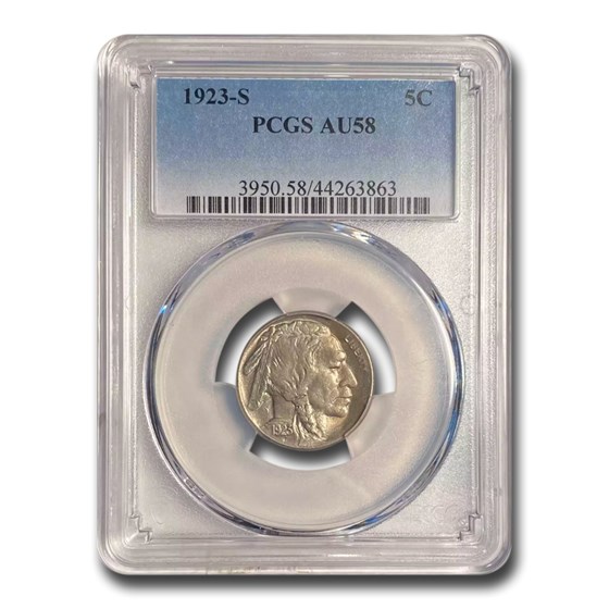 1923-S Buffalo Nickel AU-58 PCGS 1923-S Buffalo Nickel AU-58 PCGS