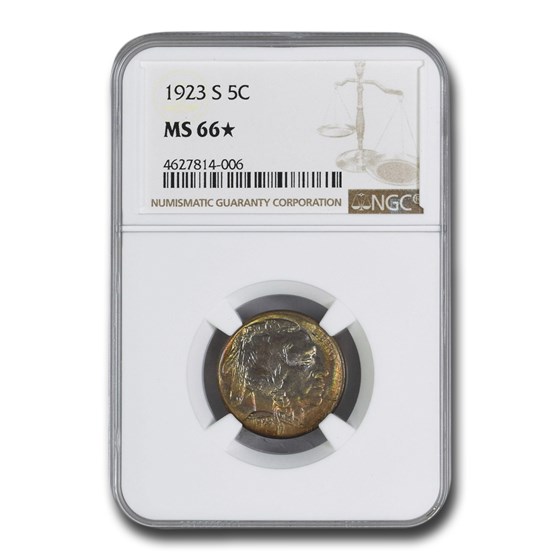 1923-S Buffalo Nickel MS-66* NGC 1923-S Buffalo Nickel MS-66* NGC