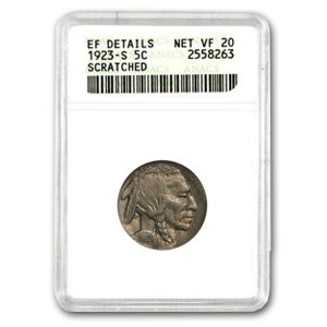 1923-S Buffalo Nickel Net VF-20 ANACS (Small Obv Scratch) 1923-S Buffalo Nickel Net VF-20 ANACS (Small Obv Scratch)