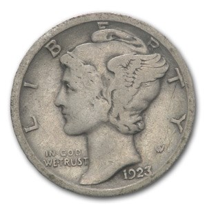 1923-S Mercury Dime Good/VG