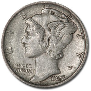 1923-S Mercury Dime XF 1923-S Mercury Dime XF