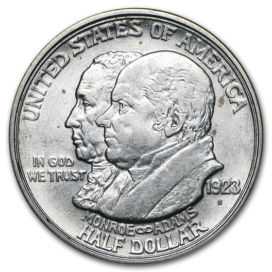 1923-S Monroe Doctrine Centennial Half AU 1923-S Monroe Doctrine Centennial Half AU