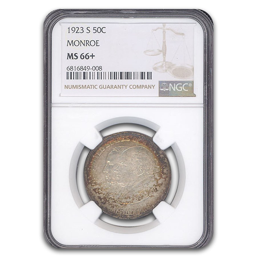 1923-S Monroe Doctrine Commemorative Half Dollar MS-66+ NGC