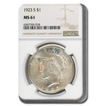 1923-S Peace Dollar MS-61 NGC