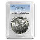 1923-S Peace Dollar MS-62 PCGS