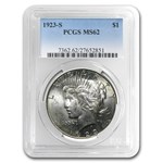 1923-S Peace Dollar MS-62 PCGS