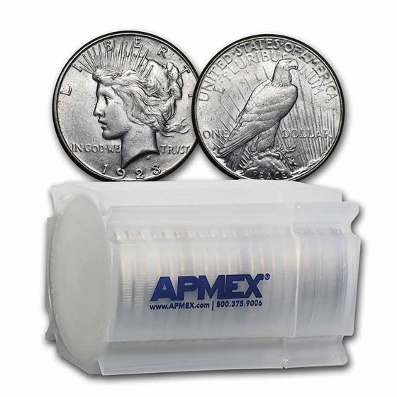 1923-S Peace Silver Dollars AU (20-Coin Roll) 1923-S Peace Silver Dollars AU (20-Coin Roll)