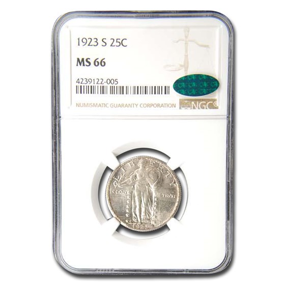 1923-S Standing Liberty Quarter MS-66 NGC CAC 1923-S Standing Liberty Quarter MS-66 NGC CAC