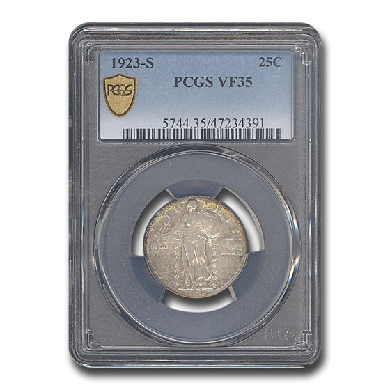 1923-S Standing Liberty Quarter VF-35 PCGS 1923-S Standing Liberty Quarter VF-35 PCGS