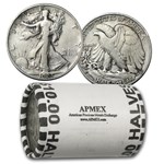 1923-S Walking Liberty Halves 20-Coin Roll Avg Circ