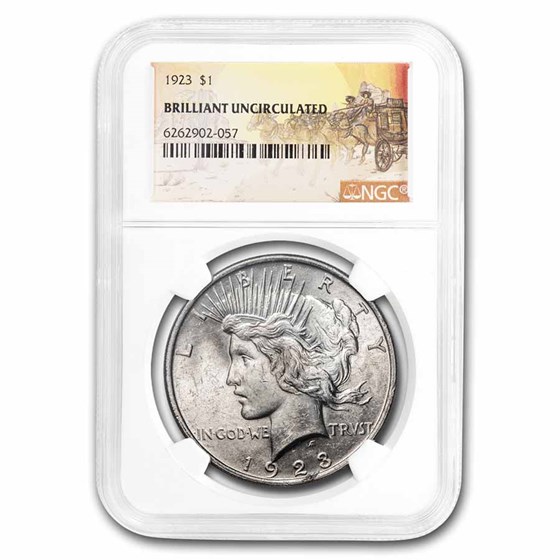 1923 Stage Coach Peace Dollar BU NGC 1923 Stage Coach Peace Dollar BU NGC