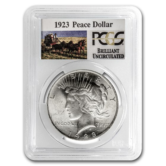 1923 Stage Coach Silver Dollar BU PCGS 1923 Stage Coach Silver Dollar BU PCGS