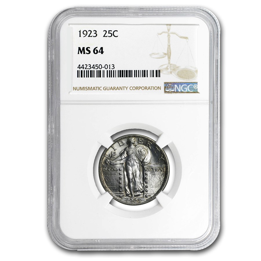 1923 Standing Liberty Quarter MS-64 NGC