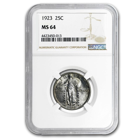 1923 Standing Liberty Quarter MS-64 NGC 1923 Standing Liberty Quarter MS-64 NGC