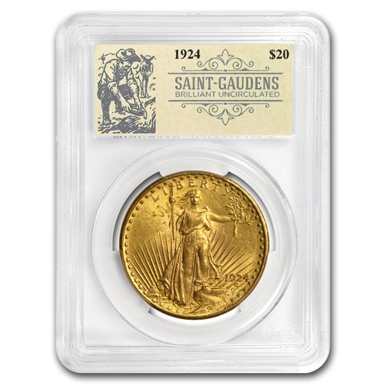 1924 $20 Saint-Gaudens Double Eagle BU PCGS (Prospector Label) 1924 $20 Saint-Gaudens Double Eagle BU PCGS (Prospector Label)