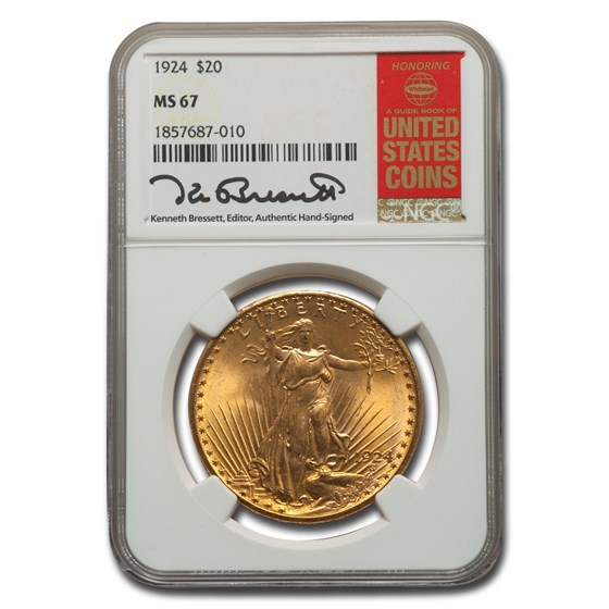 1924 $20 Saint-Gaudens Double Eagle MS-67 NGC 1924 $20 Saint-Gaudens Double Eagle MS-67 NGC
