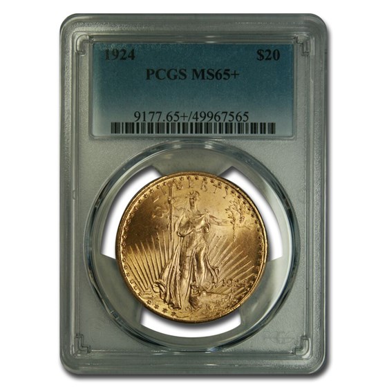 1924 $20 Saint-Gaudens Gold Double Eagle MS-65+ PCGS 1924 $20 Saint-Gaudens Gold Double Eagle MS-65+ PCGS