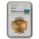 1924 $20 Saint-Gaudens Gold Double Eagle MS-66+ NGC CAC 1924 $20 Saint-Gaudens Gold Double Eagle MS-66+ NGC CAC