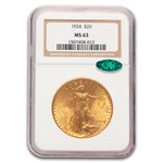 1924 $20 St Gaudens Gold Double Eagle MS-63 NGC CAC