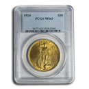 1924 $20 St Gaudens Gold Double Eagle MS-63 PCGS