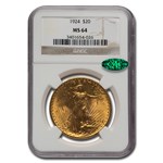 1924 $20 St Gaudens Gold Double Eagle MS-64 NGC CAC