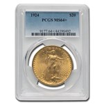 1924 $20 St Gaudens Gold Double Eagle MS-64+ PCGS