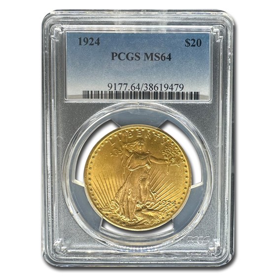 1924 $20 St Gaudens Gold Double Eagle MS-64 PCGS 1924 $20 St Gaudens Gold Double Eagle MS-64 PCGS