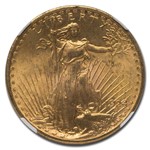 1924 $20 St Gaudens Gold Double Eagle MS-65 NGC CAC