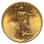 1924 $20 St Gaudens Gold Double Eagle MS-65 NGC CAC