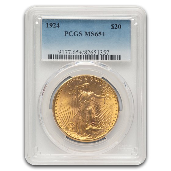 1924 $20 St Gaudens Gold Double Eagle MS-65+ PCGS