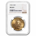 1924 $20 St Gaudens Gold Double Eagle MS-66+ NGC