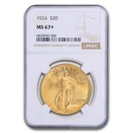 1924 $20 St Gaudens Gold Double Eagle MS-67+ NGC