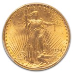 1924 $20 St Gaudens Gold Double Eagle MS-67 PCGS