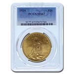 1924 $20 St Gaudens Gold Double Eagle MS-67 PCGS