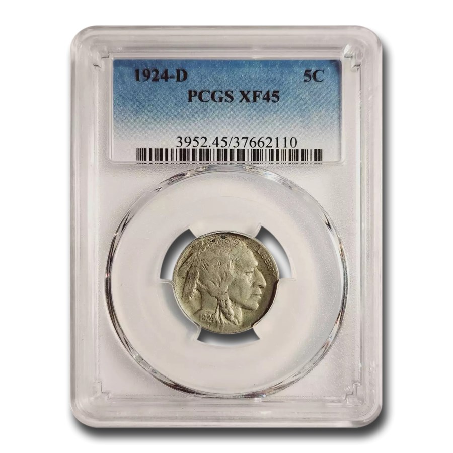 1924-D Buffalo Nickel XF-45 PCGS