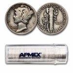 1924-D Mercury Dime 50-Coin Roll Avg Circ