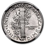 1924-D Mercury Dime AU-58 NGC (FB)