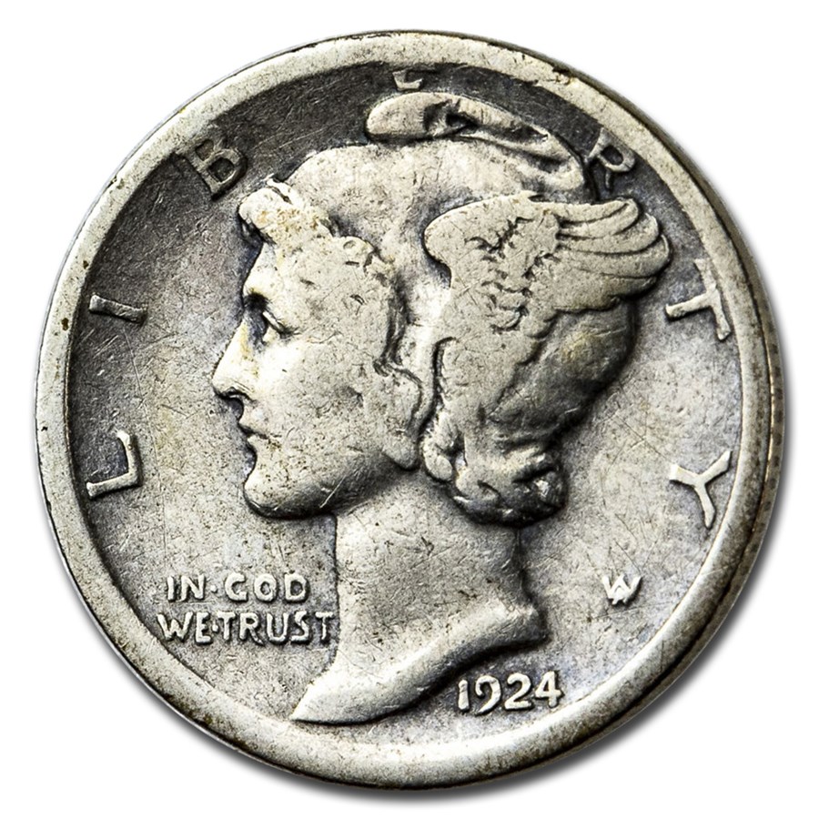 1924-D Mercury Dime Fine