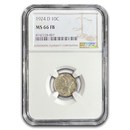 1924-D Mercury Dime MS-66 NGC (FB)