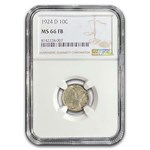 1924-D Mercury Dime MS-66 NGC (FB)