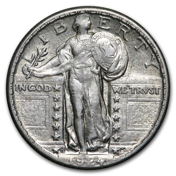 1924-D Standing Liberty Quarter AU 1924-D Standing Liberty Quarter AU