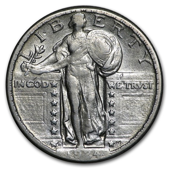 1924-D Standing Liberty Quarter Fine 1924-D Standing Liberty Quarter Fine